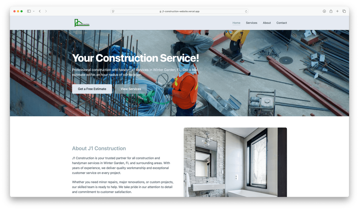 J1 Construction LLC - Construction Services