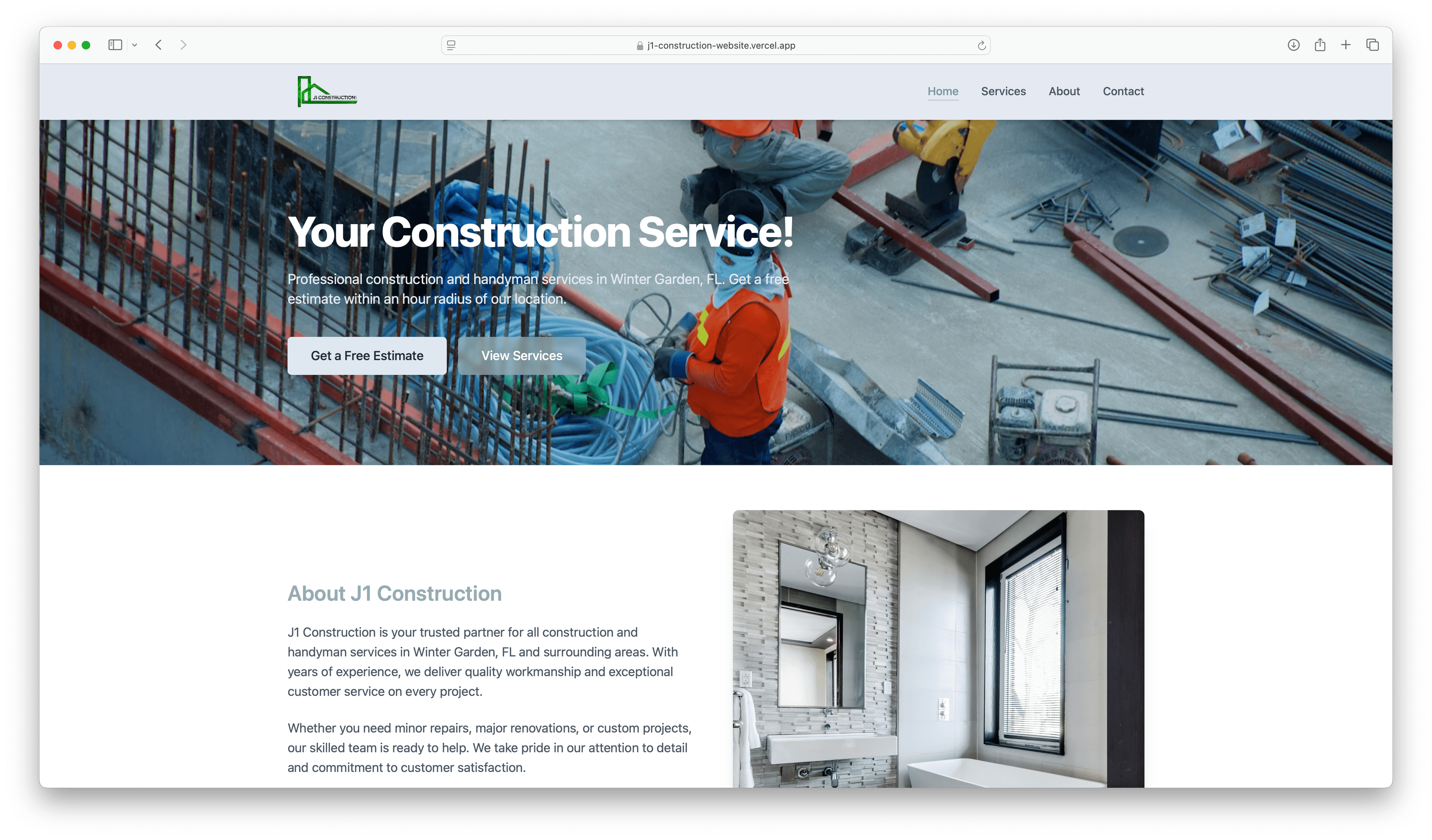J1 Construction LLC – Construction Services